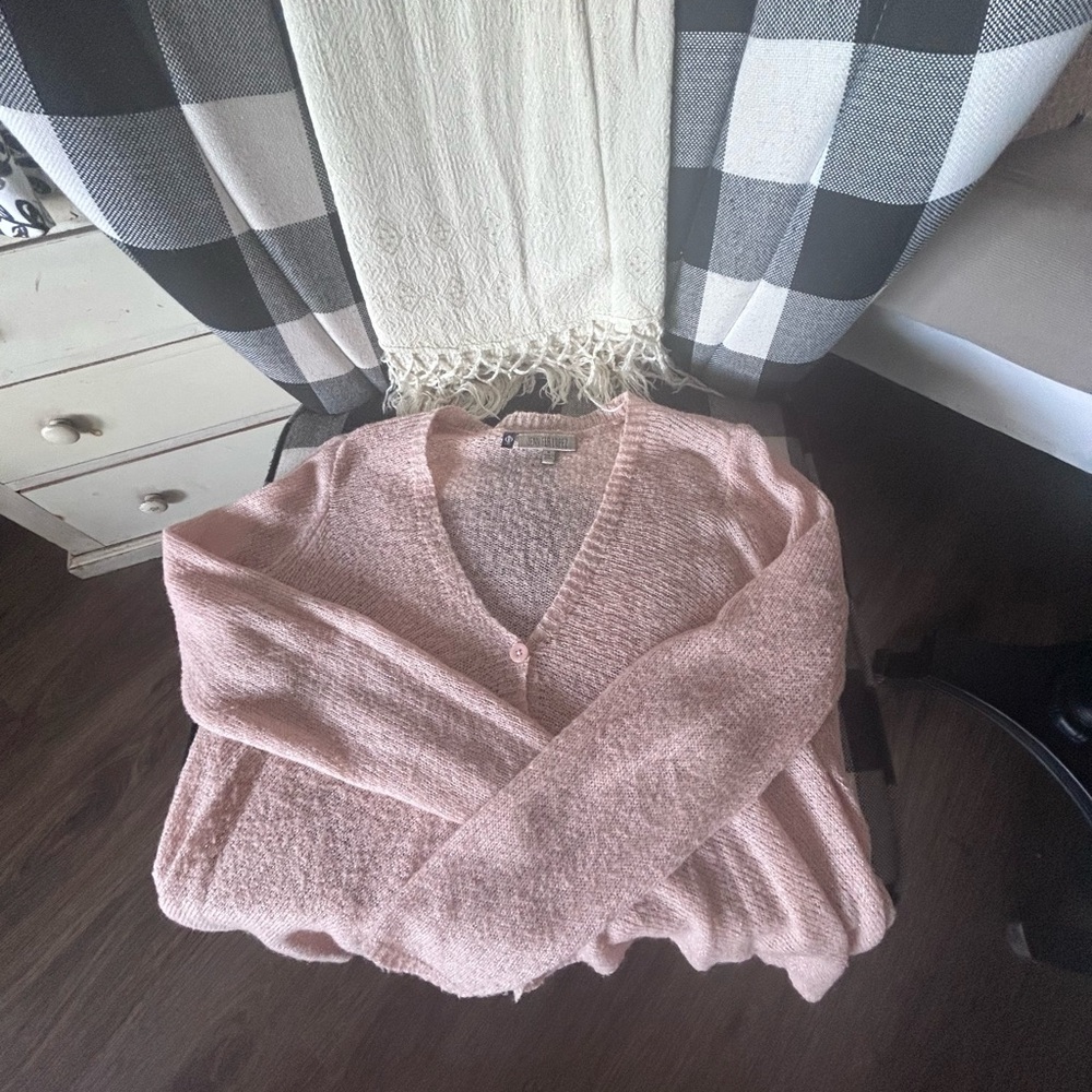 Pink V-Neck Women's Sweater by JLo size M